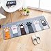 Huluwa Door Mat, Cute Cartoon Floor Mat Entry Carpet, Bathroom Absorbent Mat, Bedroom Area Rug Entrance Mat, Cat Palm, 23.6