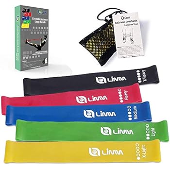 Limm Resistance Bands Exercise Loops - 12-inch Premium Workout Bands for Physical Therapy, Rehab, Stretching, Home Fitness, Yoga and More - Bonus EBooks, Instruction Manual, Online Videos & Carry Bag