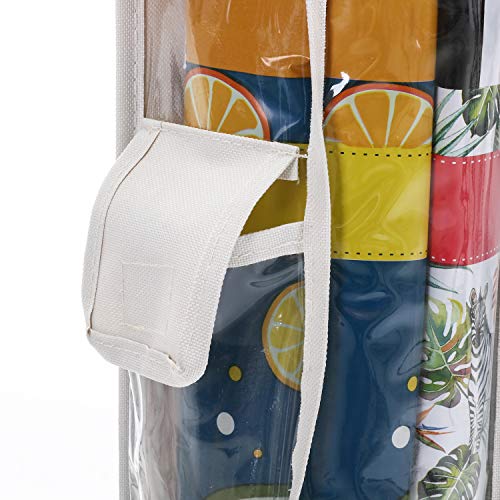 MaidMAX Double Sided Hanging Gift Wrap Organizer, Wrapping Paper Storage Containers Bags for 40-Inch Gift Wrap Rolls, Gift Bags, Ribbons, Bows, 10 Pockets - Thumbnail 5