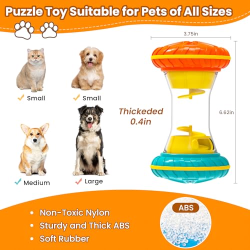 MateeyLife Interactive Dog Toys, Treat Dispensing Dog Puzzle Toys for Medium & Large Dogs, Mental Stimulation & Enrichment Toy, Keeps Pets Busy with Treats