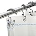 Wimaha Rustproof Shower Curtain Rings, Stainless Steel Heavy Duty Roller Double Glide Shower Hooks for Bathroom Shower Rods Curtains Liners, Bronze, Set of 12 Hooks