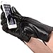 FLY HAWK Mens Winter Touchscreen Leather Gloves, Texting Driving Gloves with soft nap cuffs for Men …