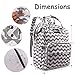 Kidnid Designer Baby Diaper Bag - Cotton Messenger Organizer Tote with Changing Pad, Black & White, 14-Inch