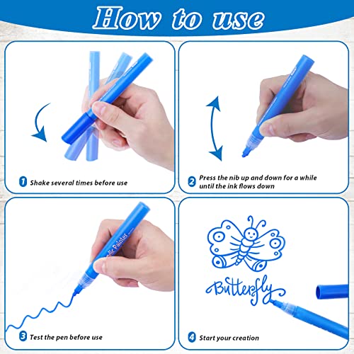 JR.WHITE Acrylic Paint Pens Paint Markers for Rock Painting, Canvas