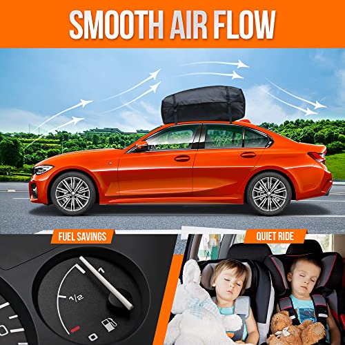 RoofBag Car Rooftop Cargo Carrier 17 Cubic, Waterproof Roof Bag Top Luggage Storage Carriers for