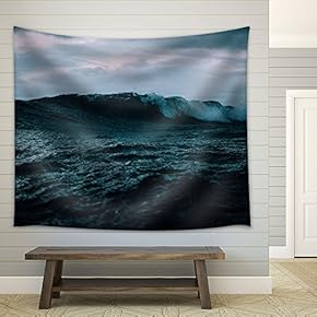 Waves on The Sea - Fabric Wall Tapestry Home Decor - 51x60 inches
