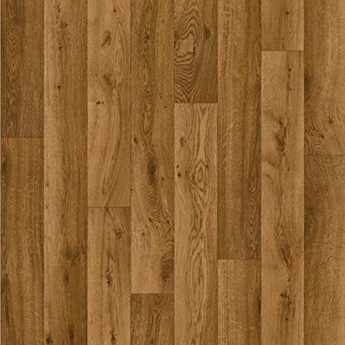 Vinyl Lino Flooring. 2.5mm Thick Antique Oak Wood Effect 5 Year