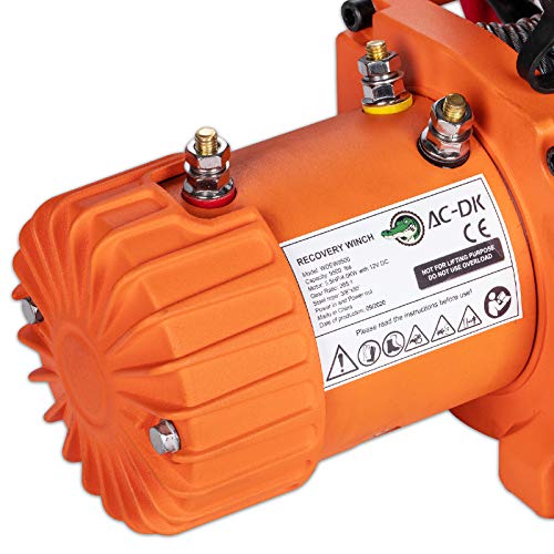 AC-DK 9500 lb Electric Winch Kit, 12V Waterproof IP67 Truck Winch with Steel Cable Rope, Excellent Towing Winch Come with Overload Protection, Wire Remote Control and Wireless Remote Controls - Image 7