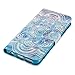 FlREFlSH iPhone SE/5S Case, Detachable [3D Painted] Card Slots Case Protective Shock Resistant Flexible Slim Card Holder Case Folio Flip Wallet Cover for Apple iPhone 5S/SE Case-Flower