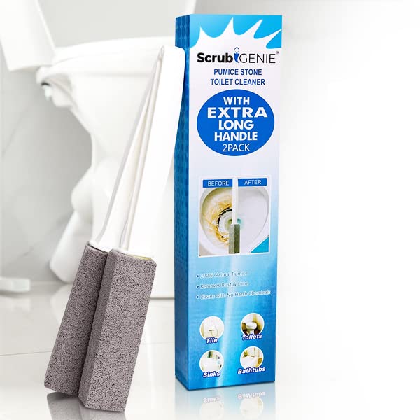 Pumice Stone for Toilet Cleaning by Scrub GENIE 2Pack Multipurpose