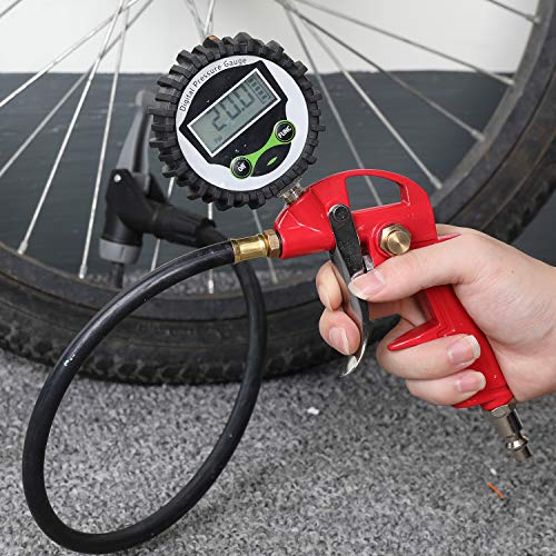 Hromee Digital/Mechanical Bike Tire Inflator with Pressure Gauge for