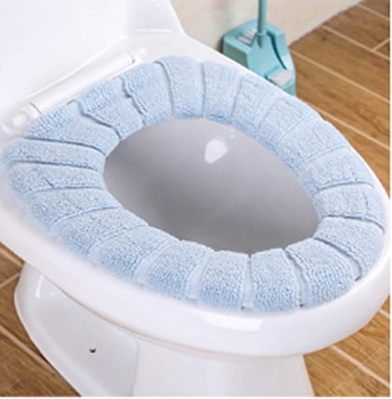 DADA Toilet Seat Cover Set,Toilet Seat Lid Cover Pad Soft Coral Fleece