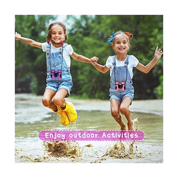 Geschenk Mädchen 3-12 Jahre, Kinder Ferngläser Spielzeug 3-12 Jahre Mädchen, Stoßfestes Kompaktes Fernglas Kindertagsgeschenke Mädchen für Wandern, Camping - Ostergeschenke Mädchen – Bild 6