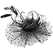Toplay Fascinator Hats for Women Flower Feathers Clip for Women Cocktail Party Headwear Hats Bridal Headband Black