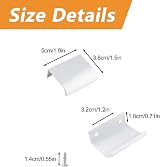 MOROBOR Silver Finger Edge Pull 8pcs Aluminum Alloy Drawer Handle Modern view 2