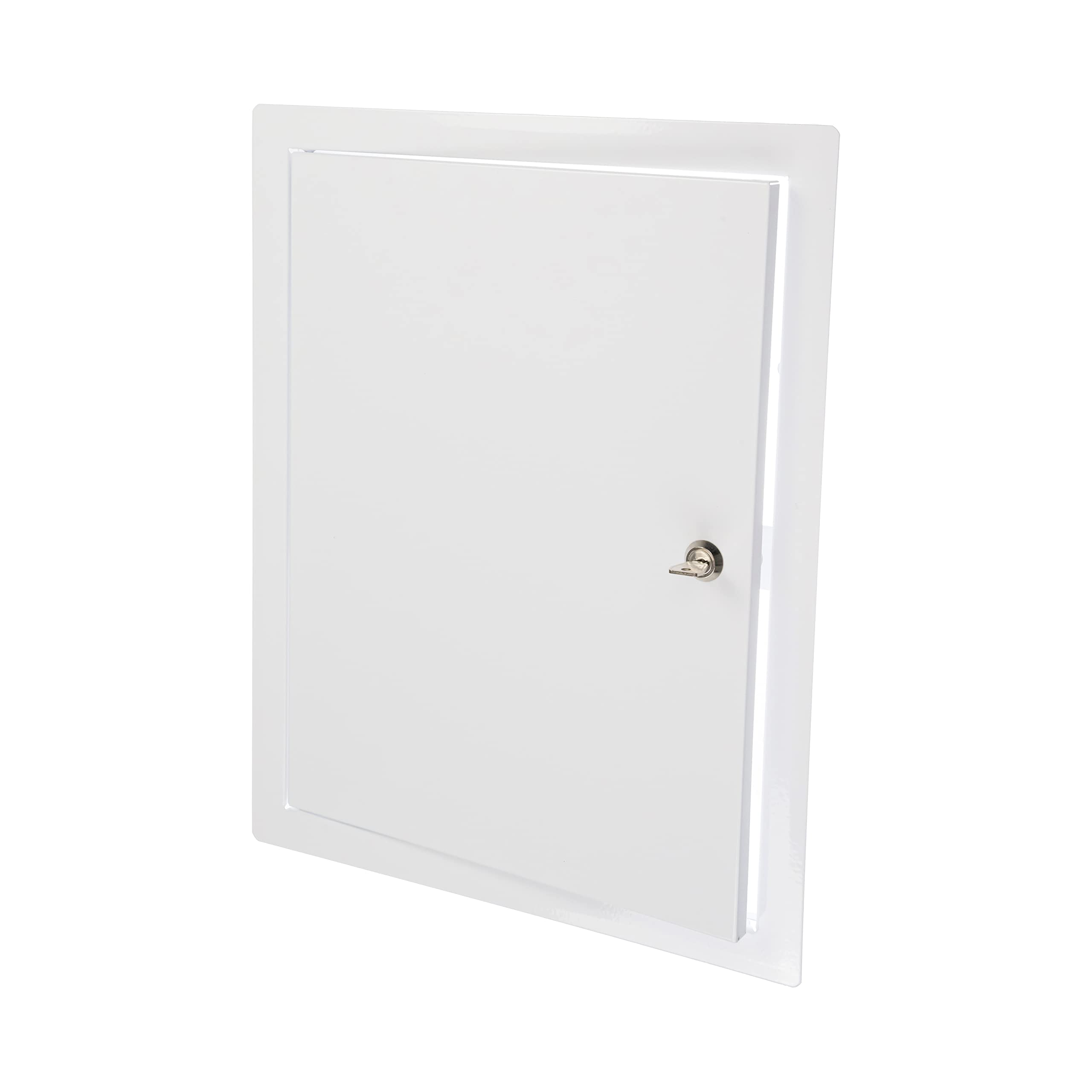 Photo 1 of ECOPRO VENT 12" x 16" Lockable White Metal Access Panel. Service Shaft Door Panel with Key. Plumbing, Electricity, Heating, Alarm Wall Access Panel for Drywall. Bathroom Services Access Hole Cover.