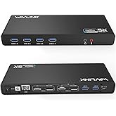 WAVLINK Pro Dual 4K@60Hz Docking Station for Laptop Dual Monitor | USB 3.0/USB-C Laptop Dock for Mac & Windows | 2 HDMI/DP Mo
