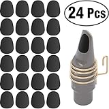 24 Pieces Eison Food Grade Alto Tenor Saxophone Mouthpiece Cushions Sax Clarinet Mouthpiece Patches Pads Cushions 0.8mm Thick Rubber Strong Adhesive, Black