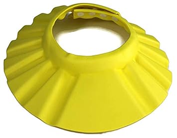 Baby Swim Cap For Baby Care Made Of Water Foam Hair Wash Protective Cap Adjustable Baby Children Children Bath Shower Protective Cap Yellow Amazon De Baby