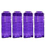 Yamix Bullet Clips, 4 Pack 12-Dart Quick Reload Clips Magazines Clip for nerf n strike elite blasters - Purple