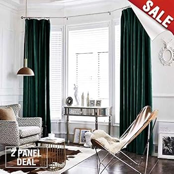 Amazon Com Roslynwood Living Room Blackout Velvet Curtains