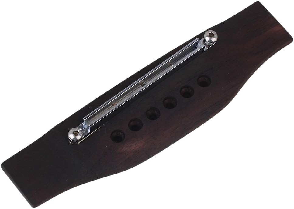 6-String Acoustic Guitar Bridge Saddle Nut and Adjustable Shaft with Wrench Replacements Parts Repair Kit Set - Image 4