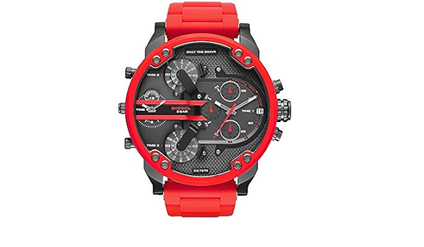 Reloj hombre DIESEL DZ7370 Mister Daddy 2.0 – Acero Rojo – 4 tiempos :  Amazon.es: Relojes