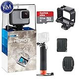 GoPro HERO 7 (White) Action Camera w/ 32GB Memory and Floating Grip Bundle     