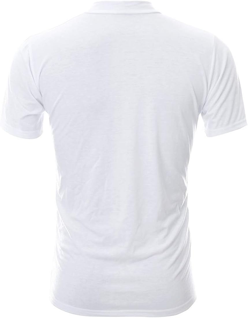 UUANG Men's Mockneck Short Sleeve T-Shirt Casual Summer Thin Pullover Basic Tops: Clothing