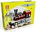 Sleek Train - long chassis 85 pcs building blocks steam double window cabin engine locomotive railway train set, 5 wheels for extra power drive - a dream gift for 6+ children, compatible parts