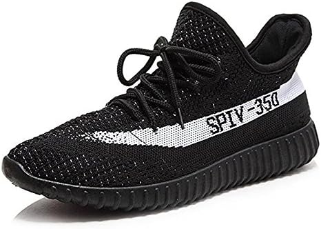 Men Women Breathable Sneakers Unisex Casual Fashion Athletic Shoes Black White 42