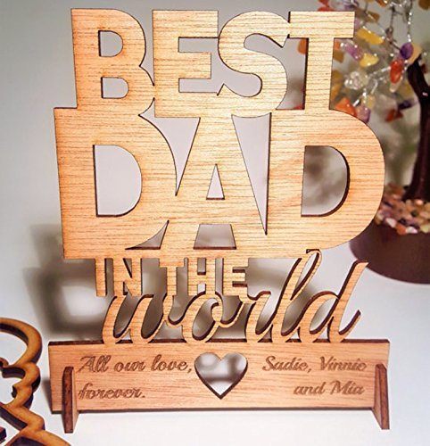 Premium Gifts for Dad Birthday or Fathers day gifts. Greeting card for Father s day or Dad s birthday. Best dad in the world. Dad Gifts Dad birthday card Fathers day gifts. Desk card With Envelope