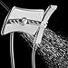 AKDY 9 Inch 4-Spray Multi-Function Rainfall Shower Head & Shower Wand Combo (Titanium Sliver - 1.8 GPM)
