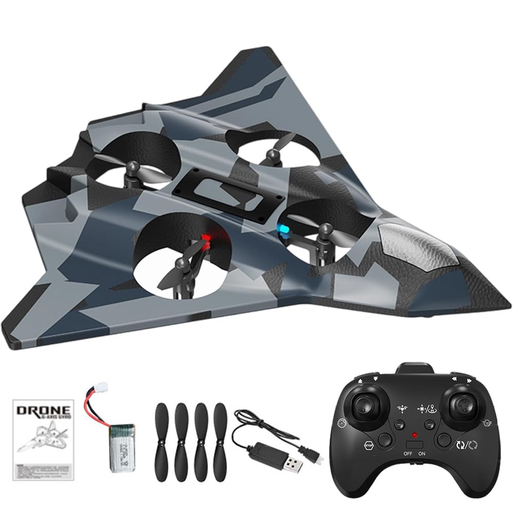 Agarte Remote control plane, 2.4GHZ RC Plane Toy with 360°Flip Light, Headless Mode, Drone Beginners, Foam Remote Control Airplane, Quadcopter Helicopter Birthday Christmas Toy Gift for Boys and Girls