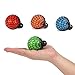 Nextnol 4Pcs Mesh Squishy Ball Rubber Stress Relief Squeezing Soft Rubber Vent Grape Ball Hand Wrist Toy Vent Toy(Red, Orange, Blue Green)
