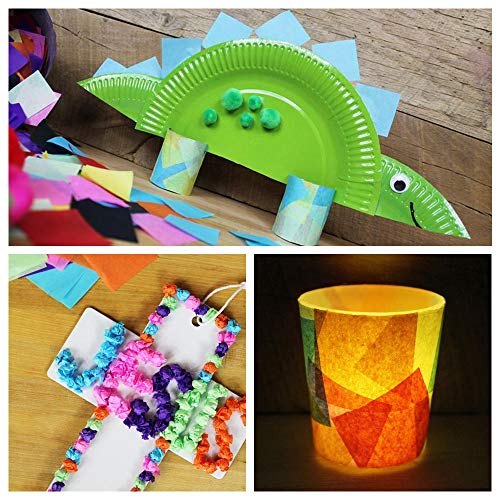 image for Exquiss 6400 Sheets Tissue Paper Squares 2.2 inch Bulk 16 Colors for A