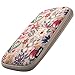 Women Passport Holder Vintage, Yeiotsy Floral Travel Passport Wallet Document Holder Card Holder for Women (Khaki)
