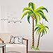 YIUHART Wall Decals Palm Tree Coconut Tree Leaves Wall Stickers Home Decor for Living Room Bedroom Office Kid's Room 23x35”