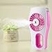 iEGrow HQM-MY001 Handheld USB Mini Misting Fan, Pink