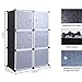 BASTUO 6-Cube DIY Storage Cube Organizer 3-Tier Storage Cube Cabinet Bookcase Shelves Organizer Closet with Door