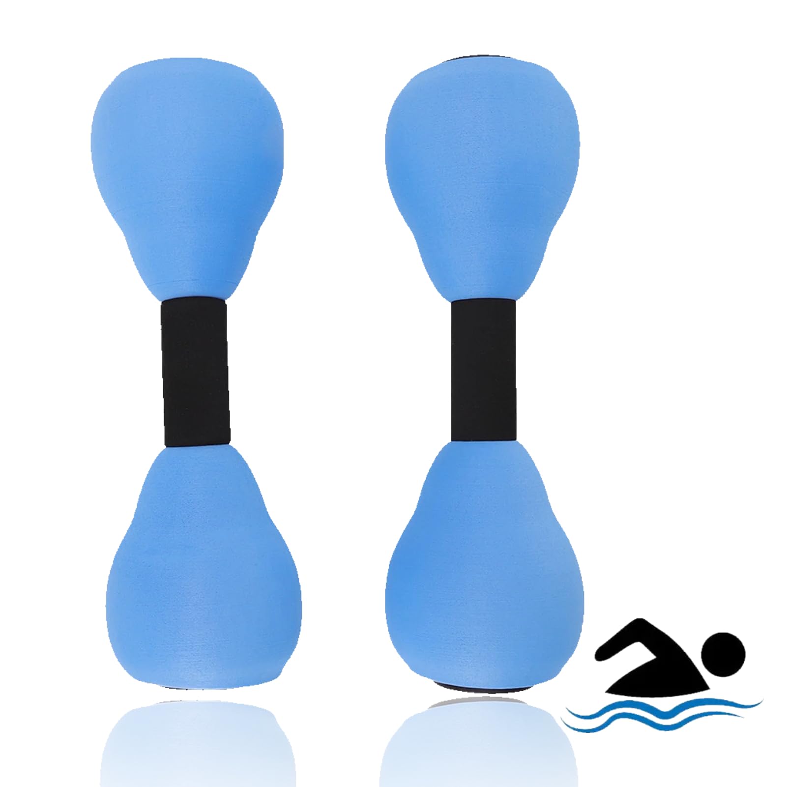 Aquatic Exercise Dumbbells Water Dumbbells for Pool Exercise Set of 2 Aquatic Fitness Weights for Water Aerobics Swimming Foam Swimming Training Fitness Equipment for Adults