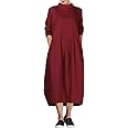 Minibee Women's Casual Loose Dress Turtleneck Long Baggy Autumn Sweatshirts Jackets Long Sleeve with Pockets