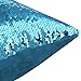 Play Tailor Sequin Pillow Cover Cushion Covers 16x16in Flip Sequins Decorative Throw Pillow Case, Silver and Blue (Insert Not Included)