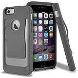 iPhone 6 Case, iPhone 6s Case, CellJoy [SLiM CLiP] Hybrid Case [Built in Belt Clip] [TPU] (Gray) Protective Cover Skin