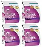 4-Pack L'eggs Silken Mist Ultra Sheer Leg, Run Resistant, Control Top Pantyhose
