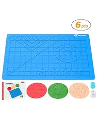 Tecboss   Alfombrilla para lápices 3D (tamaño XL, silicona, impresión 3D, 3 plantillas, 250 plantillas electrónicas y 2 herramientas para dedo, el mejor regalo para los niños)