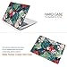 iDOO Soft Touch Hard Plastic Matte Case for MacBook Air 13 inch Model A1369 and A1466 - Tropical Palm Leaves with Red Flowers