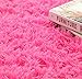 Bnxbb Ultra Soft 4Cm Thick Indoor Fluffy Thick Indoor Area Rug for Home Decor Living Room Bedroom Kitchen Dormitory Rectangle,Size:24 x 47 Inch (60Cm X 120Cm) Hot Pink