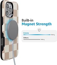 Casely iPhone 16 Pro Max Case Neutral Checkerboard