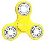 Krazy Spinner Hand Spinner Toy Stress Reducer Ultra Durable High Speed Ceramic Bearing Fidget Finger Toy Guarantee 1+min Spin Time Perfect for ADD ADHD Anxiety Autism And Stress Relief (LEMON Yellow)